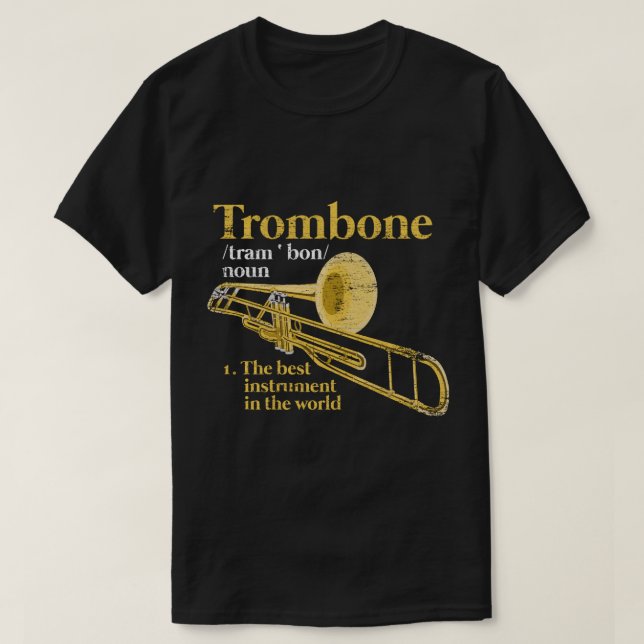 T-shirt Tromboniste Idée cadeau Marching Bande Définition  (Design devant)