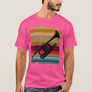 T-shirt Trompette d'instrument musicale rétro