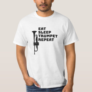 T-shirt Trompette - Mangez la trompette du sommeil Répéter