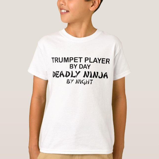 T-shirt Trompette Ninja mortel par nuit (Devant)