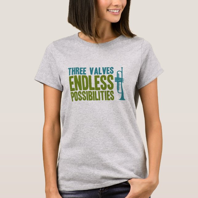 T-shirt Trompette - Trois Valves, Possibilités Interminabl (Devant)