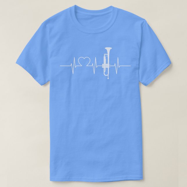 T-shirt Trompettes Abstraites du lecteur de musique d'inst (Design devant)
