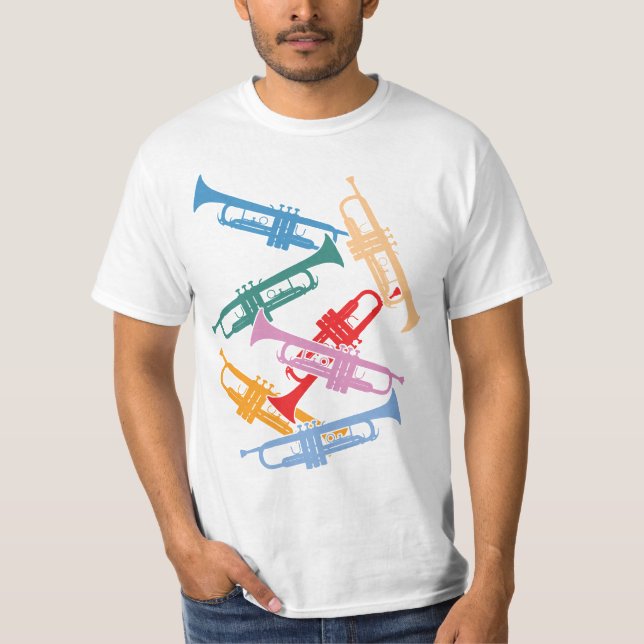 T-shirt Trompettes colorées (Devant)