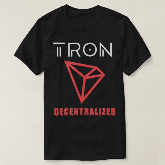 T-shirt TRON Crypto Decentrenchaînement de blocs TRX Crypt (Design devant)