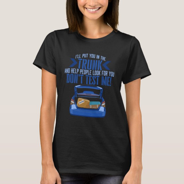 T-shirt Tronc De Voiture Sarcastique Dire Gag Ironique Par (Devant)