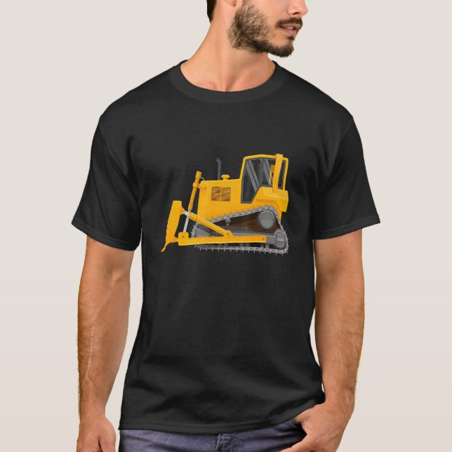 T-shirt Tronc d'excavateur de petit ouvrier de constructio (Devant)