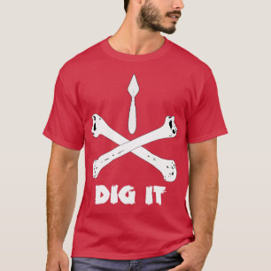 T-shirt Tronc et ossements pour archéologie