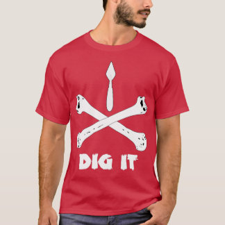 T-shirt Tronc et ossements pour archéologie