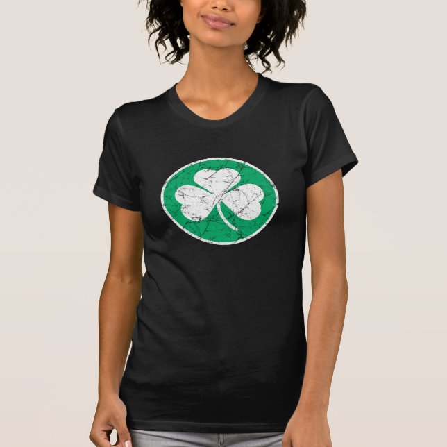 T-shirt Tronche de trèfle Grunge (Devant)