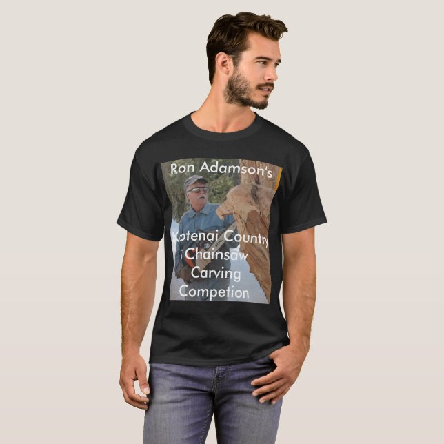 T-shirt Tronçonneuse de Ron Adamson découpant la (Devant entier)