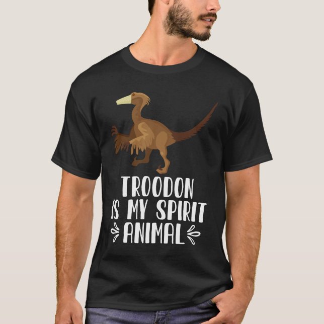 T-shirt Troodon est Mon Esprit Animal (Devant)