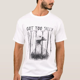 T-shirt Trop bête, Oie drôle, Mème d'oie drôle