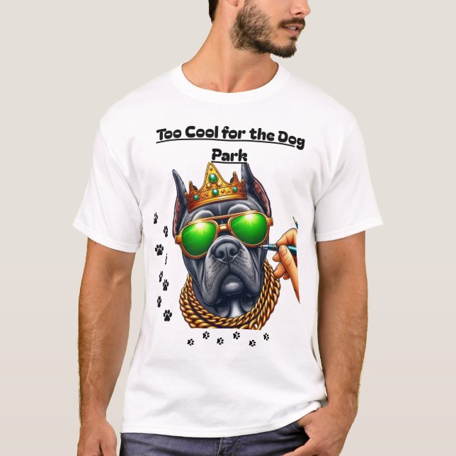 T-shirt Trop Cool pour le chien Park-Dog amoureuxT-Shirt D (Devant)