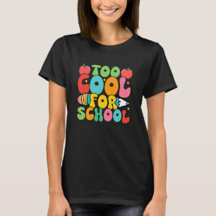 T-shirt Trop Cool pour l'École - Dessin au Crayon