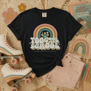 T-shirt Trop Cool Pour L'école Personnalisé Arc-en-ciel Ré