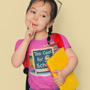 T-shirt Trop Cool pour l'école Retour à l'école