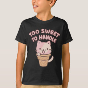 T-shirt Trop doux à manipuler   Chat à la crème glacée Kaw