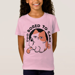 T-Shirt Trop ennuyé pour s'en soucier – Citation drôle de