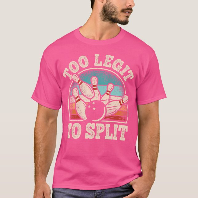 T-shirt Trop Léger Pour Fractionner Bowling Lover Bowler F (Devant)