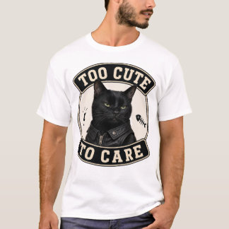 T-shirt trop mignon pour chat noir drôle pour amat