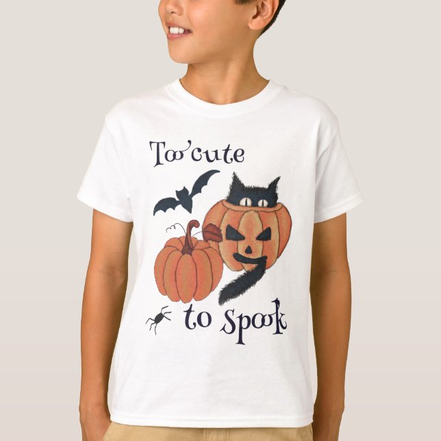 T-shirt Trop mignon pour effrayer (Devant)