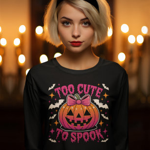T-shirt Trop mignon pour effrayer Citrouille Halloween Coq