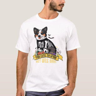 T-shirt Trop mignon pour effrayer mais aboiera un Hallowee