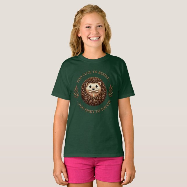 T-shirt Trop mignon pour résister...  – Drôle de hérisson (Devant entier)