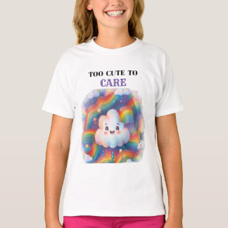 T-shirt Trop Mignon Pour Se Soucier Nuage Arc-en-Ciel Mign