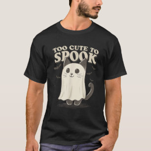T-shirt Trop Mignonne Pour Parler Ghost Chat Kawaii Hallow