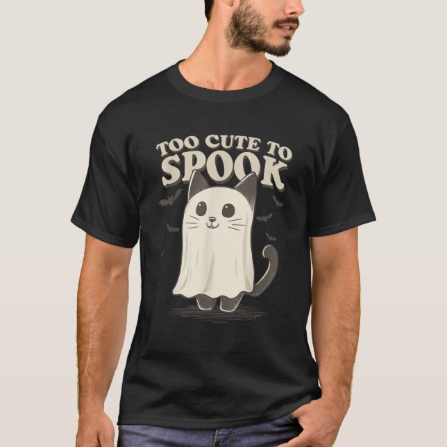 T-shirt Trop Mignonne Pour Parler Ghost Chat Kawaii Hallow (Devant)