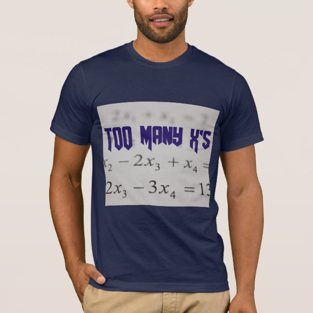 T-shirt trop nombreux X's Math Algebra enseignant (Devant)