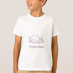 T-shirt Trop paresseux pour hanter drôle de chat fantôme H