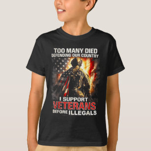 T-shirt Trop sont morts en défendant le pays, soutien aux