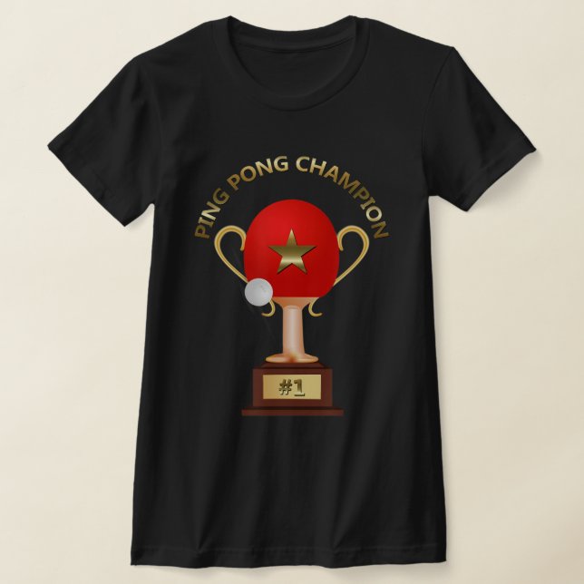 T-shirt Trophée Champion de tennis de table Ping Pong (Poser)