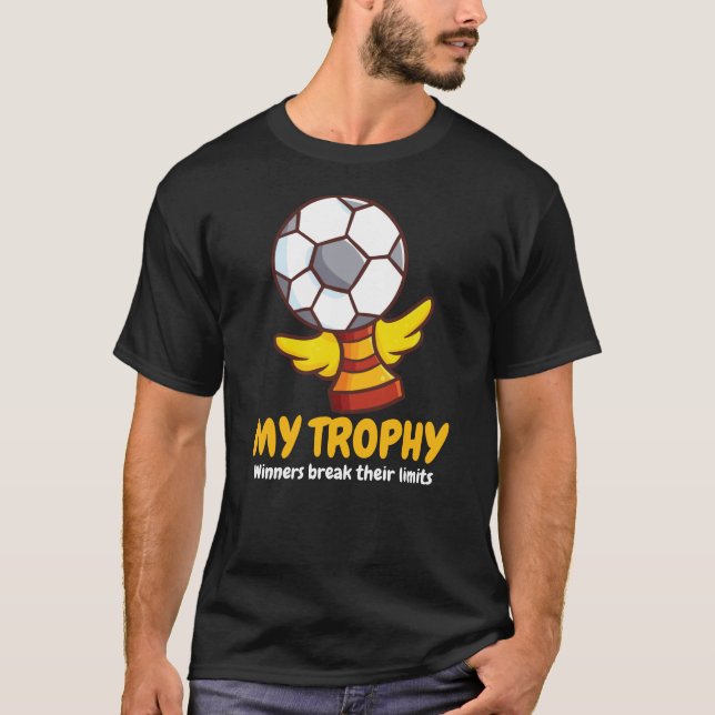 T-shirt Trophée de football personnalisable (Devant)