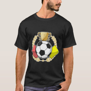 T-shirt Trophée de football rouge et jaune
