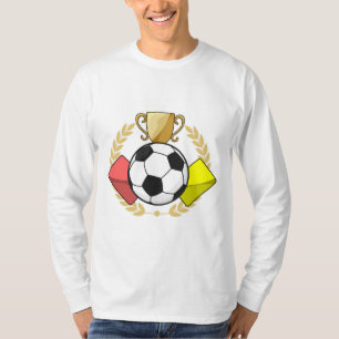 T-shirt Trophée de football rouge et jaune