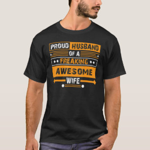 T-shirt Trophée de mari fier d'une femme absolument génial