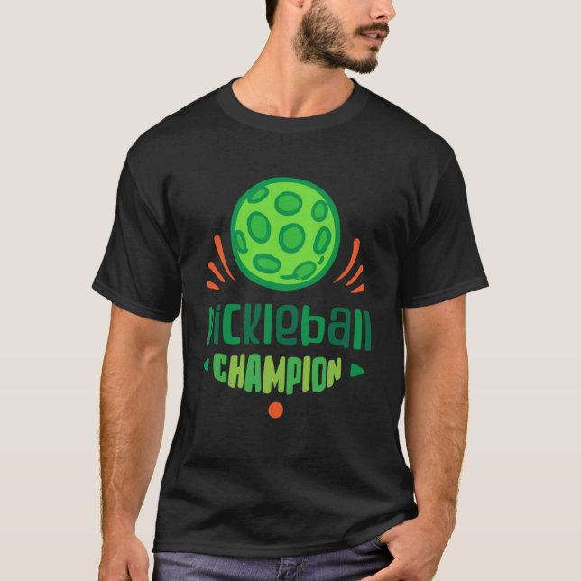 T-shirt Trophée de Pickleball Champion pour les femmes (Devant)