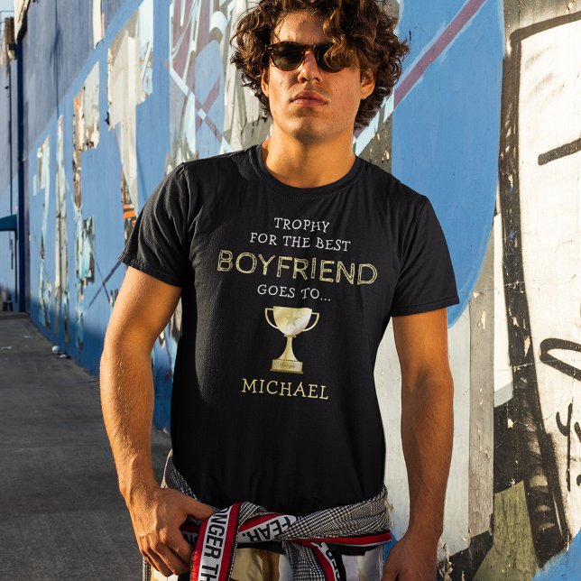 T-shirt Trophée du meilleur petit ami (Créateur téléchargé)