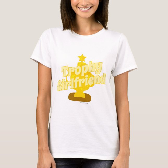 T-shirt Trophée Girlfriend Humour Cheeky Moto Dessin (Devant)