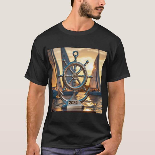 T-shirt Trophée maritime étincelant (Devant)
