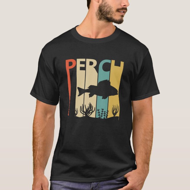T-shirt Trophée Perch Fish Pour Pêcheur (Devant)
