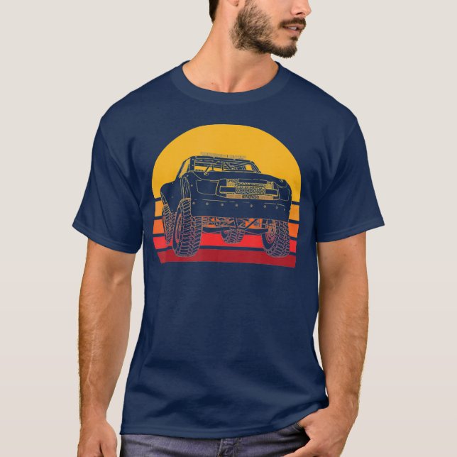 T-shirt Trophée Retro Baja Truck Off Road Trucy Racer (Devant)