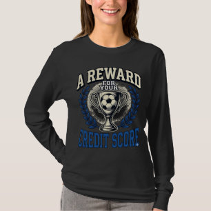 T-shirt Trophée Vintage Score de Crédit de Football