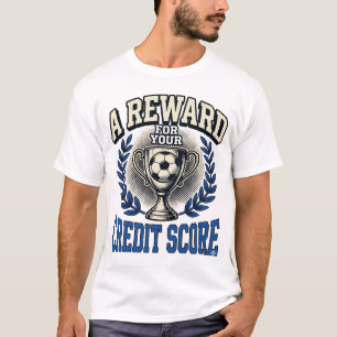 T-shirt Trophée Vintage Score de Crédit de Football