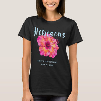 T-shirt Tropical Aloha Hibiscus Anniversaire