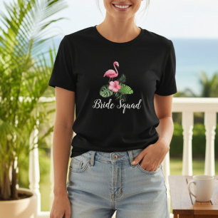 T-shirt Tropical Bride Squad Fête des Demoiselles d'Honneu