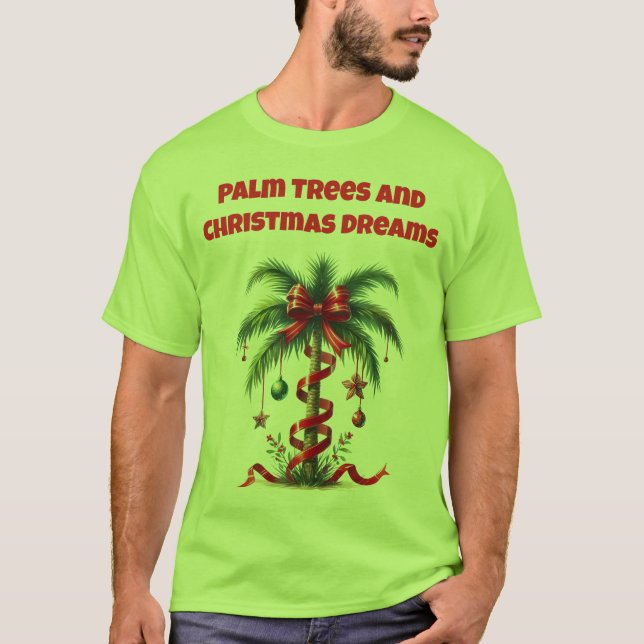 T-Shirt-Tropical Christmas Family T-Shirts (Devant)